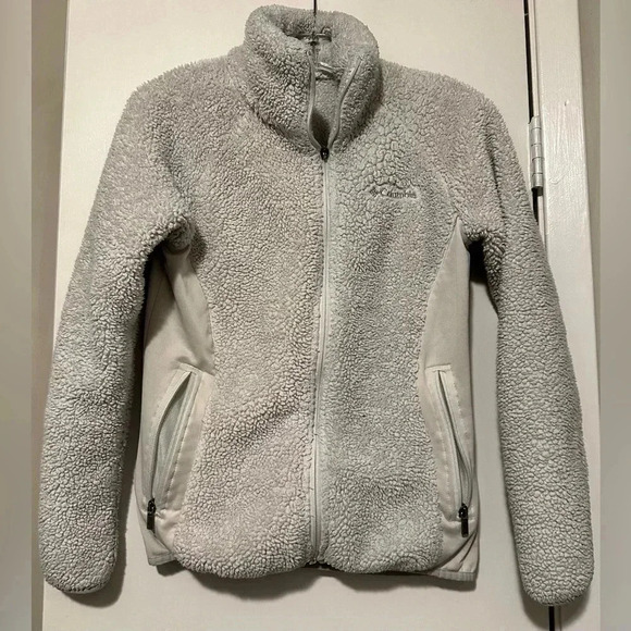 Columbia cream Fast Beauty Fleece Women's Full Zip Jacket size S - Picture 1 of 9